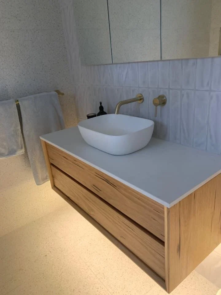 Modern bathroom vanity with sink