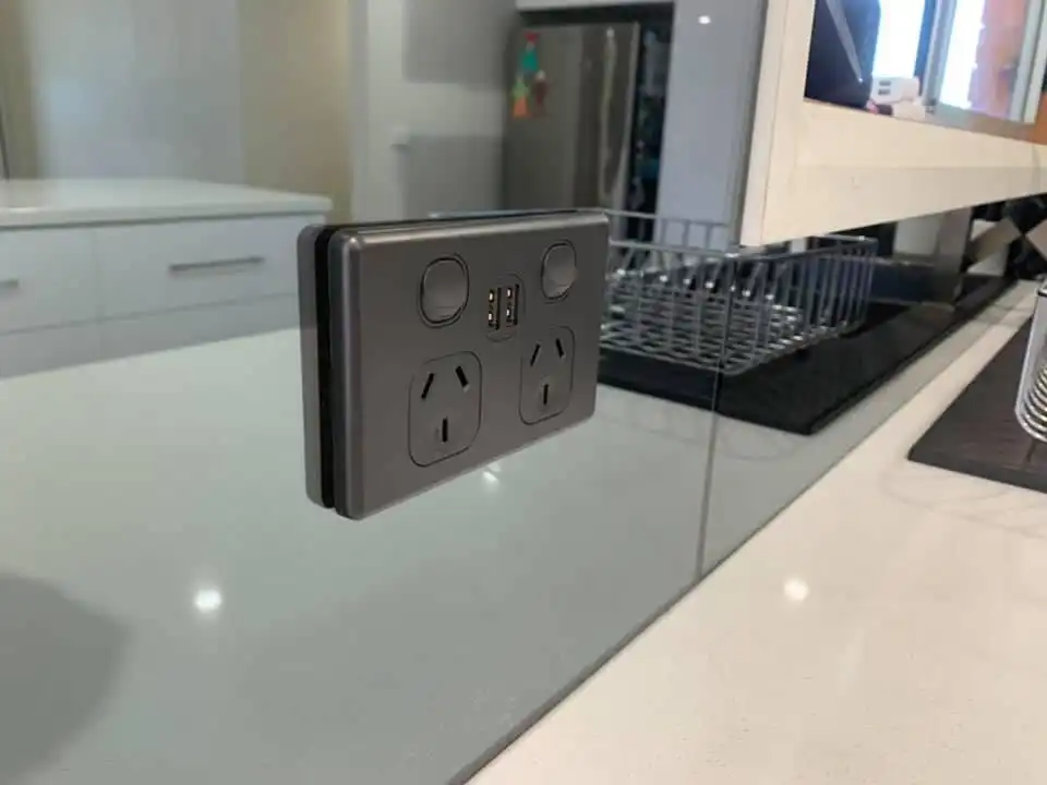 Power outlet on kitchen bench